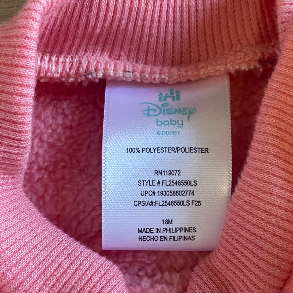 Disney Baby Stitch 2PC Fleece Outfit 18M NWT Pink Lounge Set - Picture 5 of 10